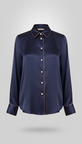 Blusa seda detalles metálicos