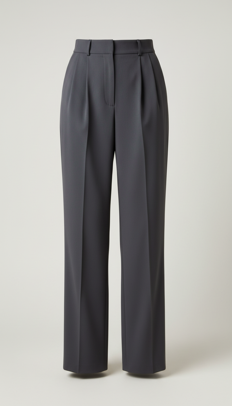 Pantalón plisado tiro alto